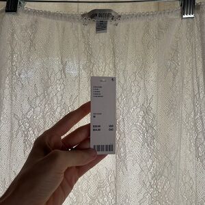 Urban Outfitters Cream Lace Skirt